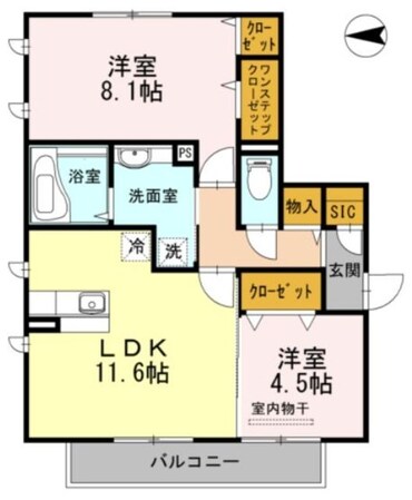 リブェール ステラの物件間取画像